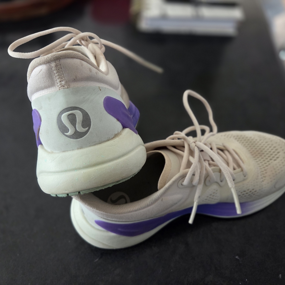 lululemon athletica Cream and Purple Sneakers